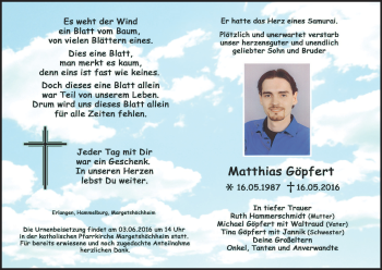 Anzeige von Matthias Göpfert von MGO