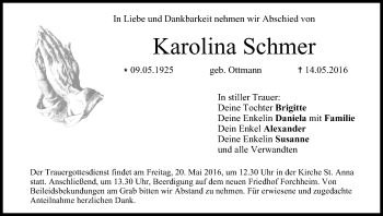 Anzeige von Karolina Schmer von MGO