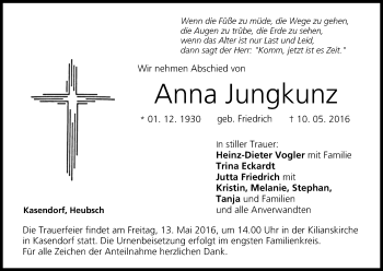 Anzeige von Anna Jungkunz von MGO