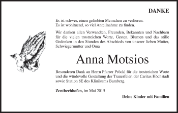 Anzeige von Anna Motsios von MGO