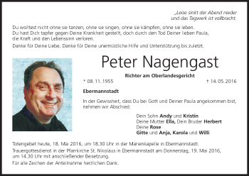 Anzeige von Peter Nagengast von MGO