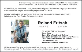 Anzeige von Roland Fritsch von MGO