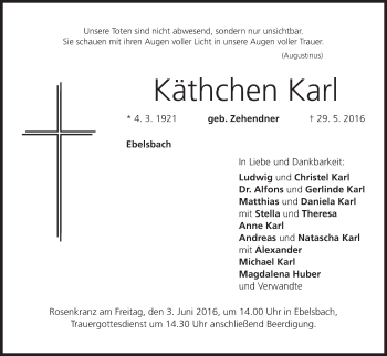 Anzeige von Käthchen Karl von MGO