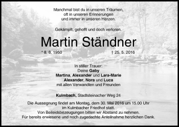 Anzeige von Martin Ständner von MGO