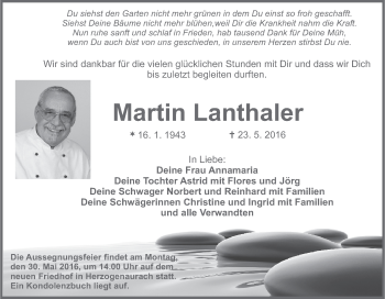 Anzeige von Martin Lanthaler von MGO