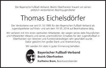 Anzeige von Thomas Eichelsdörfer von MGO