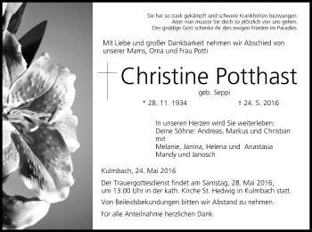 Anzeige von Christine Potthast von MGO