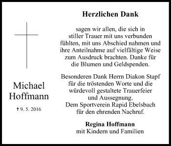 Anzeige von Michael Hoffmann von MGO