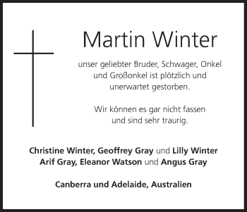 Anzeige von Martin Winter von MGO
