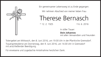 Anzeige von Therese Bernasch von MGO