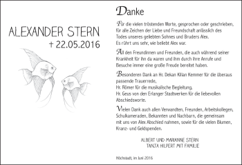 Anzeige von Alexander Stern von MGO