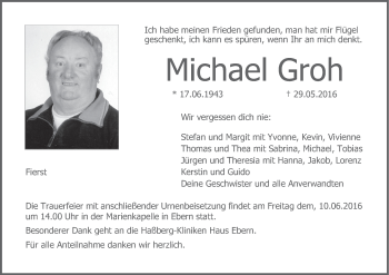 Anzeige von Michael Groh von MGO