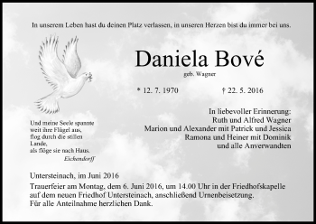 Anzeige von Daniela Bove von MGO