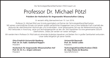 Anzeige von Michael Pötzl von MGO