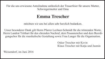Anzeige von Emma Trescher von MGO