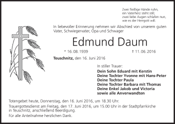 Anzeige von Edmund Daum von MGO