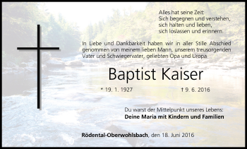 Anzeige von Baptist Kaiser von MGO