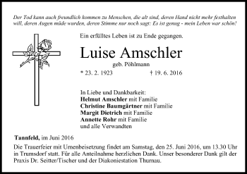 Anzeige von Luise Amschler von MGO