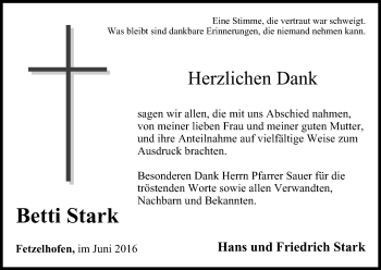 Anzeige von Betti Stark von MGO