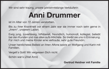 Anzeige von Anni Drummer von MGO