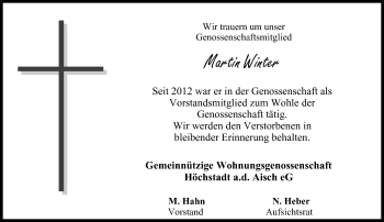 Anzeige von Martin Winter von MGO