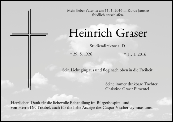 Anzeige von Heinrich Graser von MGO
