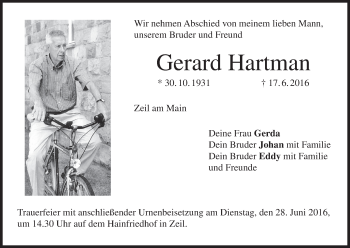Anzeige von Gerard Hartman von MGO