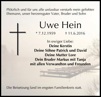 Anzeige von Uwe Hein von MGO