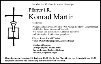 Anzeige von Konrad Martin von MGO