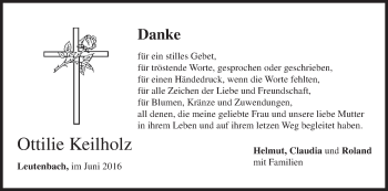 Anzeige von Ottilie Keilholz von MGO