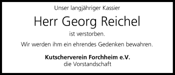 Anzeige von Georg Reichet von MGO