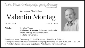 Anzeige von Valentin Montag von MGO