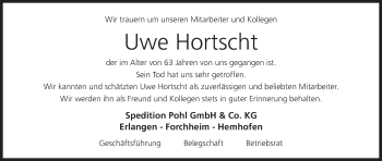 Anzeige von Uwe Hortscht von MGO