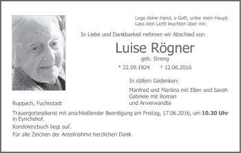 Anzeige von Luise Rögner von MGO