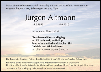 Anzeige von Jürgen Altmann von MGO