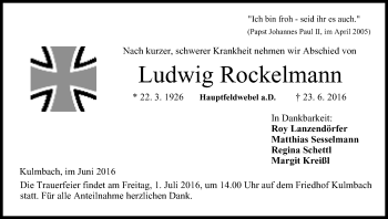 Anzeige von Ludwig Rockelmann von MGO