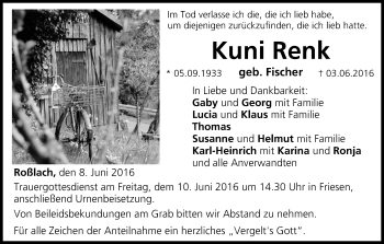 Anzeige von Kuni Renk von MGO