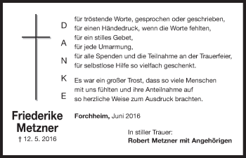 Anzeige von Friederike Metzner von MGO