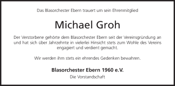 Anzeige von Michael Groh von MGO