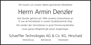 Anzeige von Armin Denzler von MGO