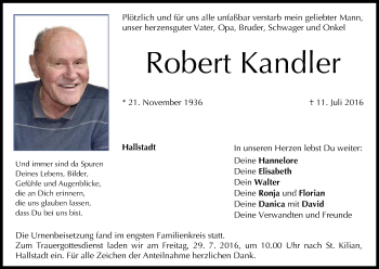 Anzeige von Robert Kandler von MGO