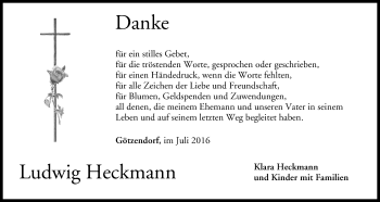 Anzeige von Ludwig Heckmann von MGO