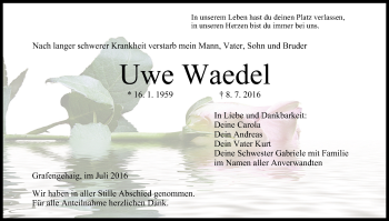 Anzeige von Uwe Waedel von MGO