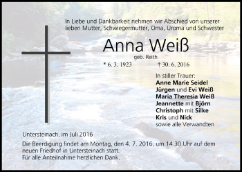 Anzeige von Anna Weiß von MGO