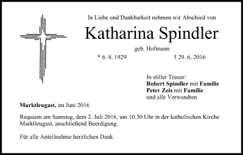 Anzeige von Katharina Spindler von MGO