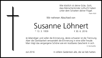 Anzeige von Susanne Löhnert von MGO