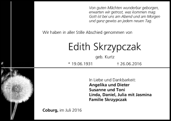 Anzeige von Edith Skrzypczak von MGO