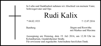 Anzeige von Rudi Kalix von MGO