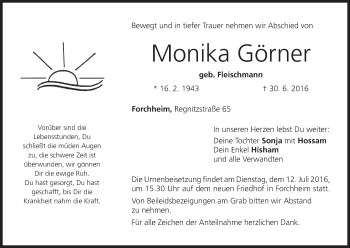 Anzeige von Monika Görner von MGO