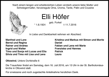 Anzeige von Elli Höfer von MGO